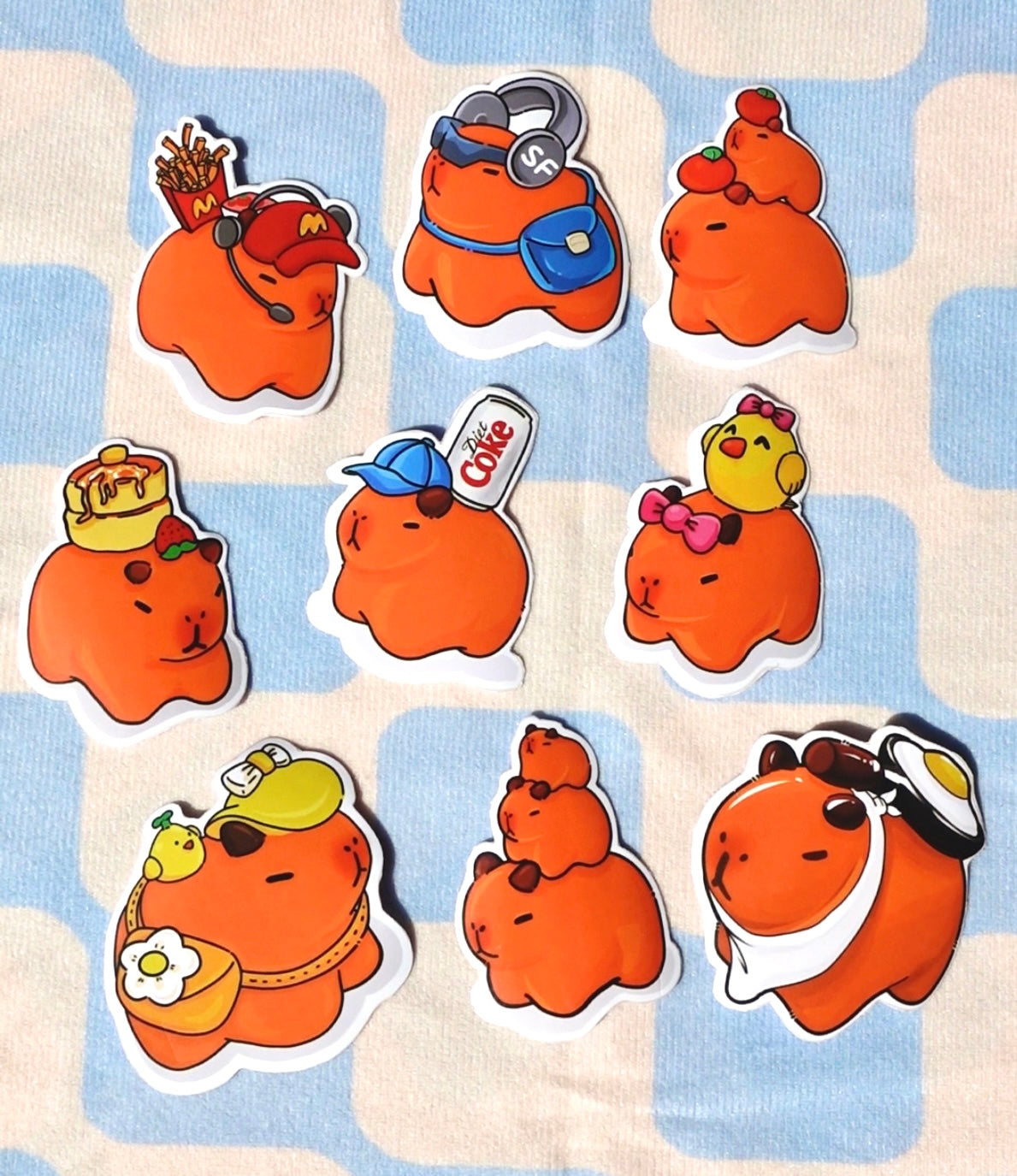 Capybara Sticker Set (9pcs)