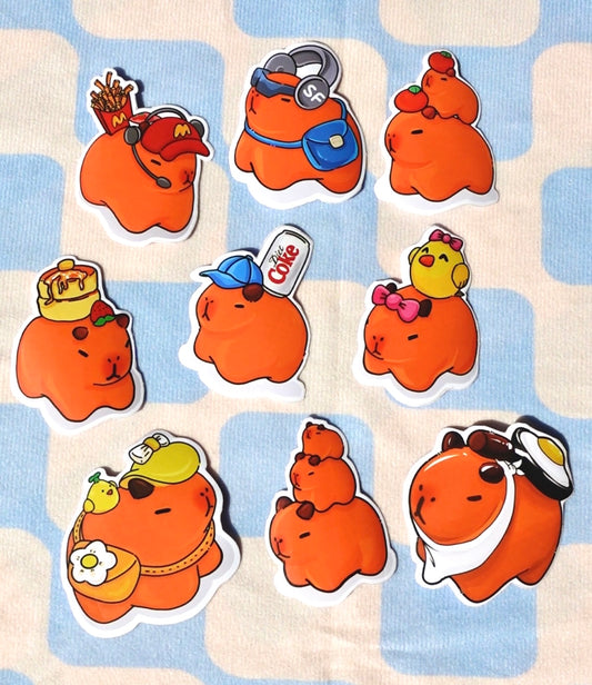Capybara Sticker Set (9pcs)