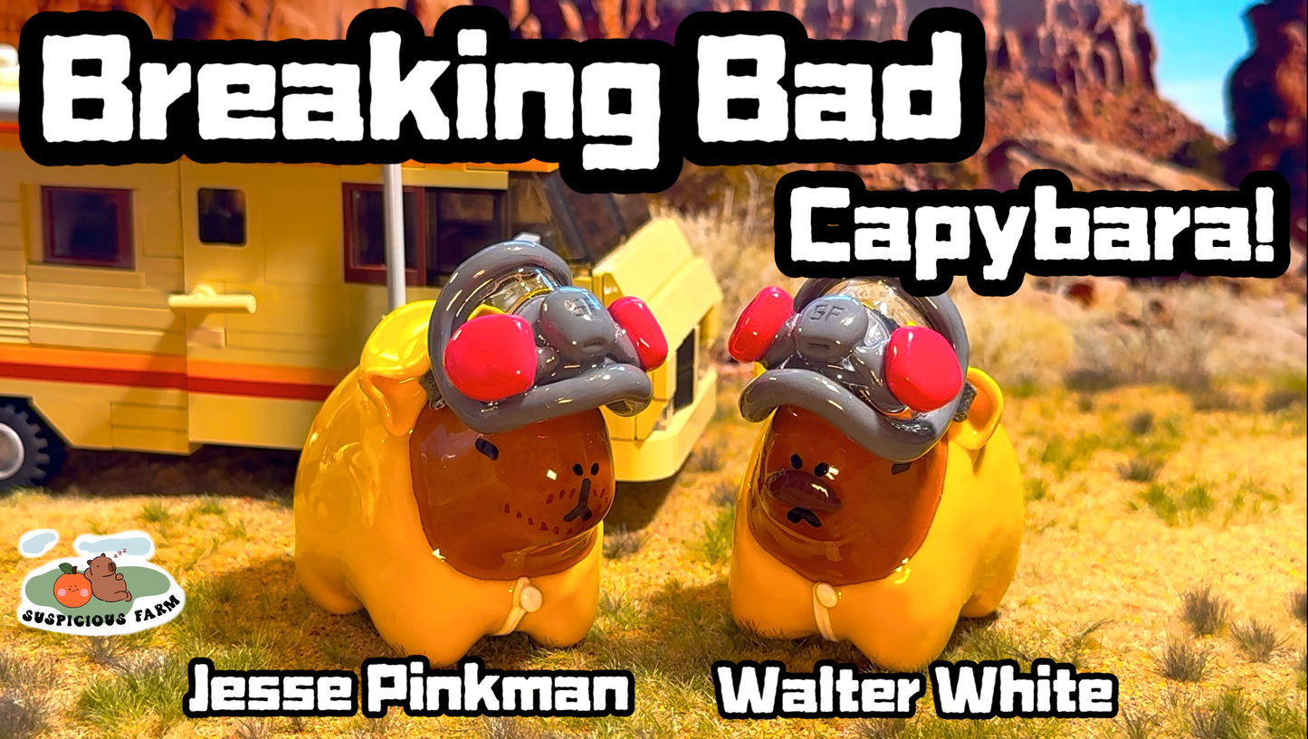 🥽 Breaking Bad Capybara with removable respirator mask