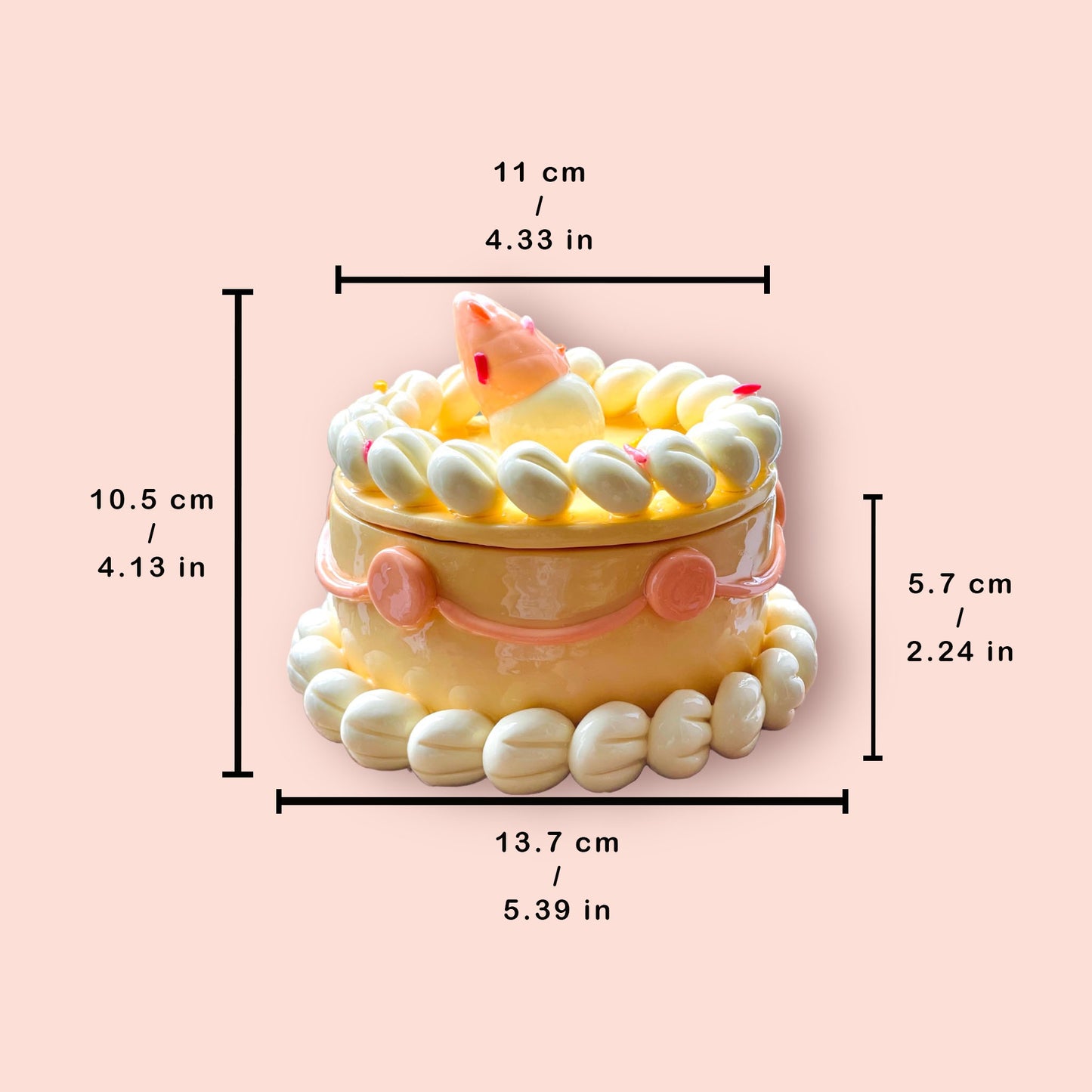 π Lemon Ice Cream Cake Jewellery Box π