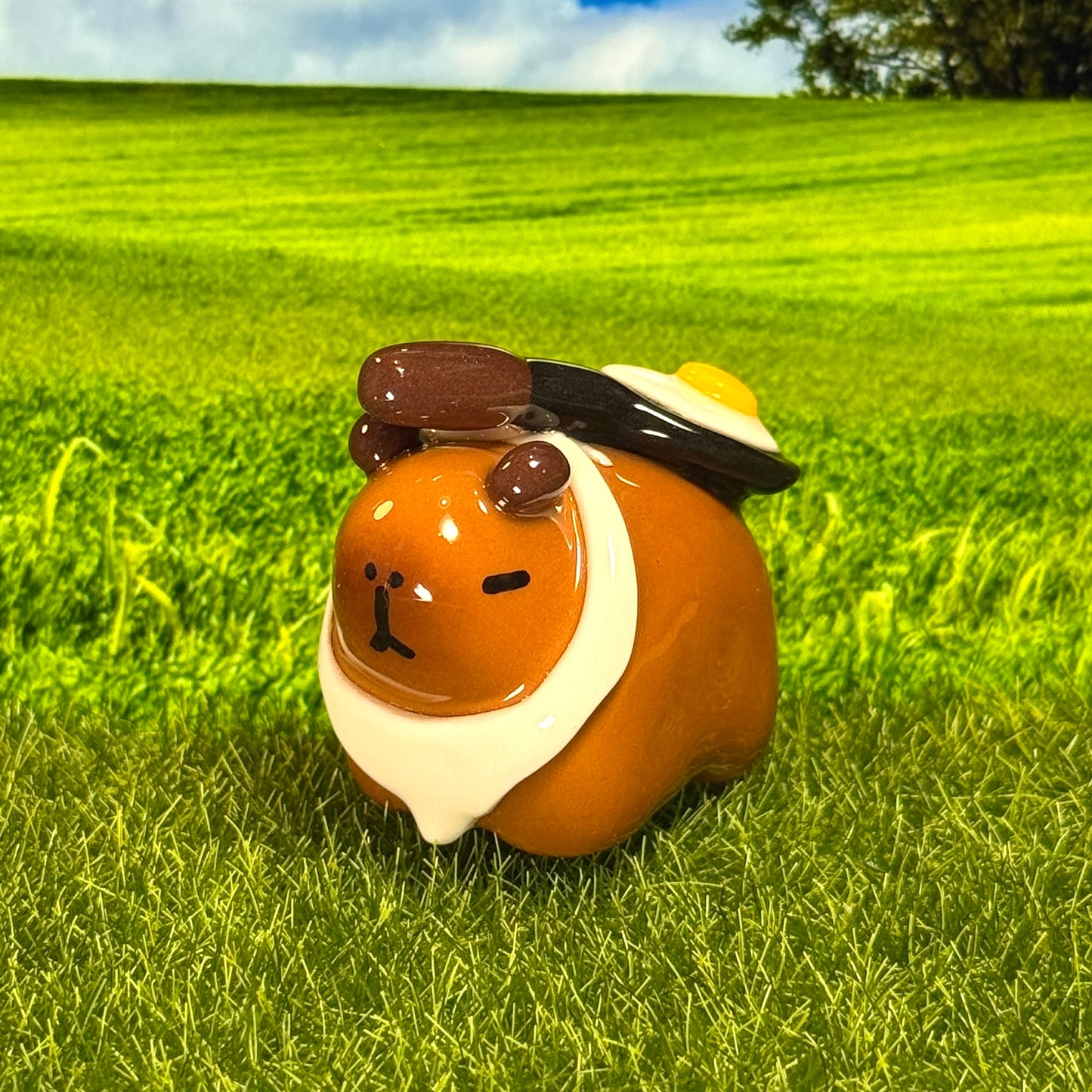 🍳Chef Capybara with Fried Egg Figure🧑‍🍳