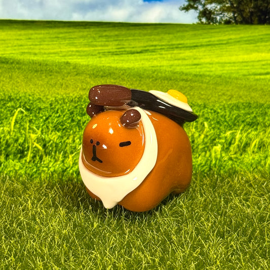 🍳Chef Capybara with Fried Egg Figure🧑‍🍳