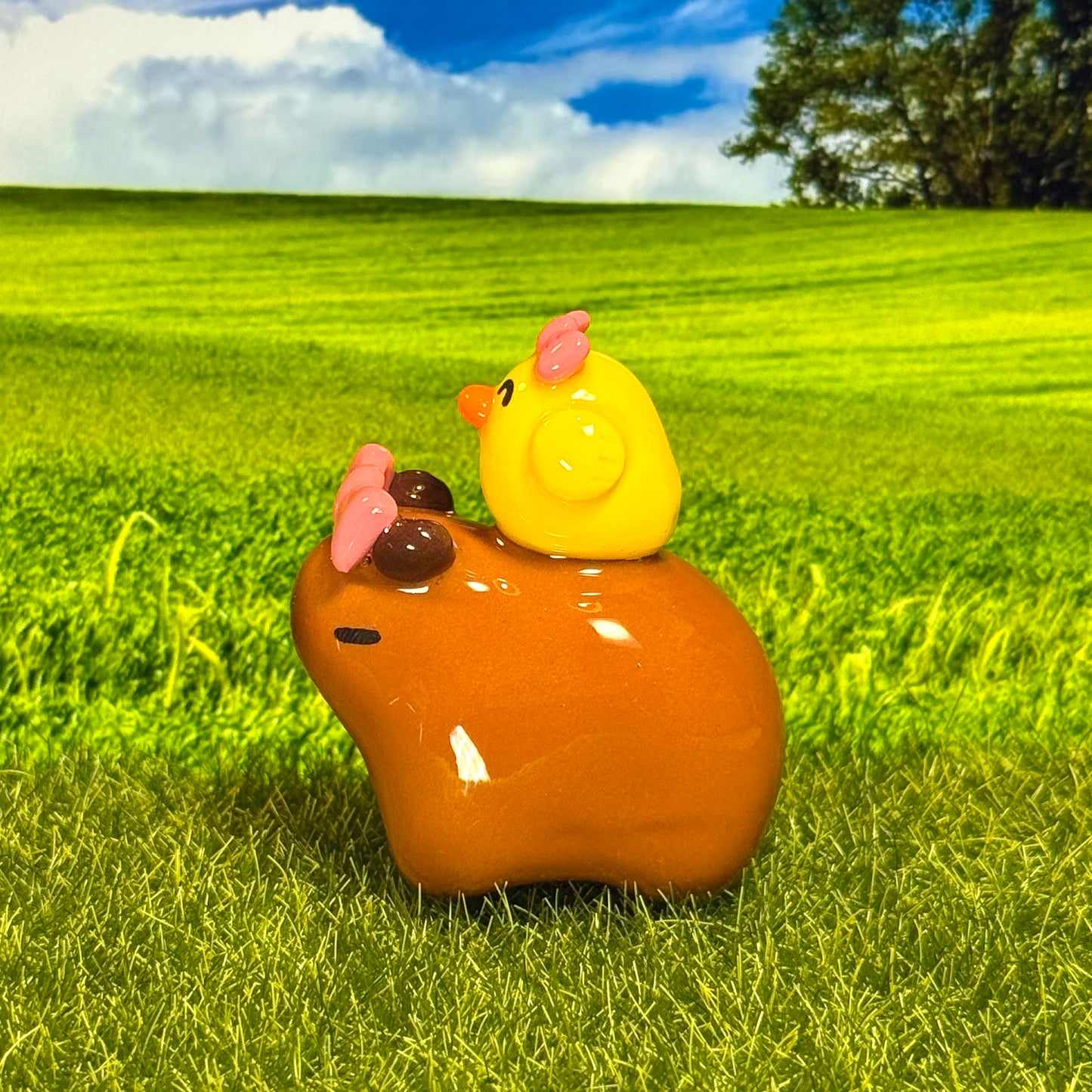 🎀Capy & Small Chicken Friend Larry🎀