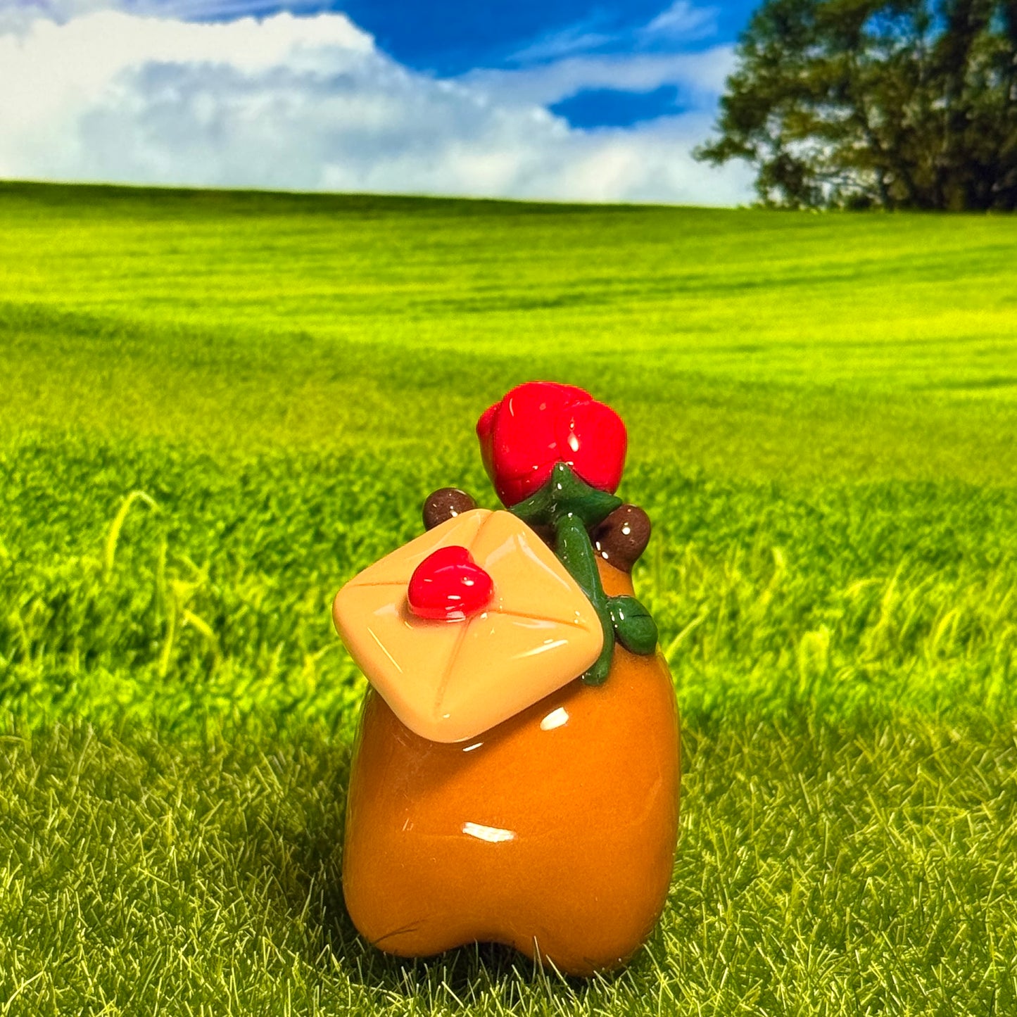 💌 Romantic Lover Capybara with Rose & Love Letter Figure🌹