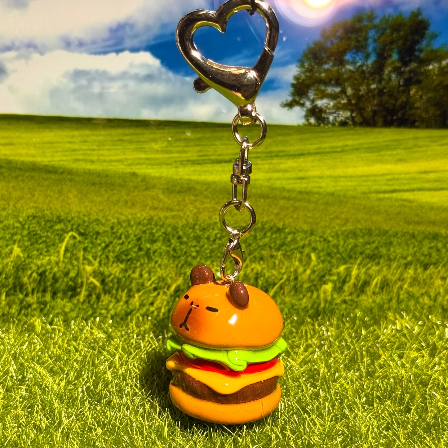 😋 CapyBurger Keychain 🍔