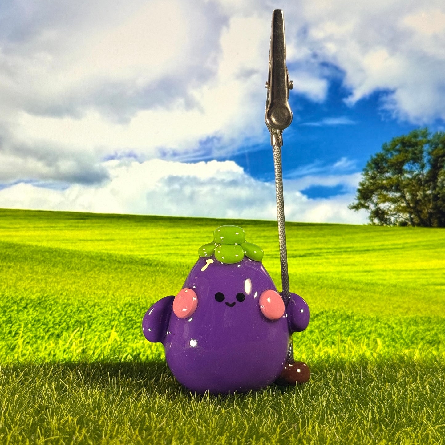 🍆Happy Aubergine Eggplant Friend Memo Holder🍆