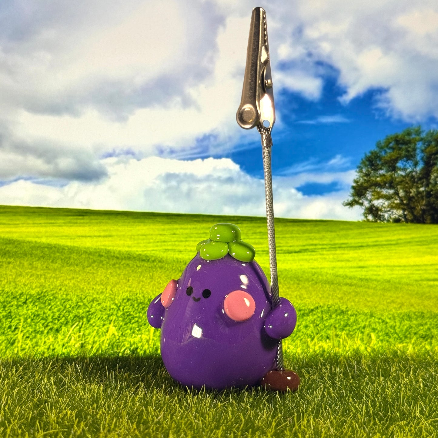 🍆Happy Aubergine Eggplant Friend Memo Holder🍆