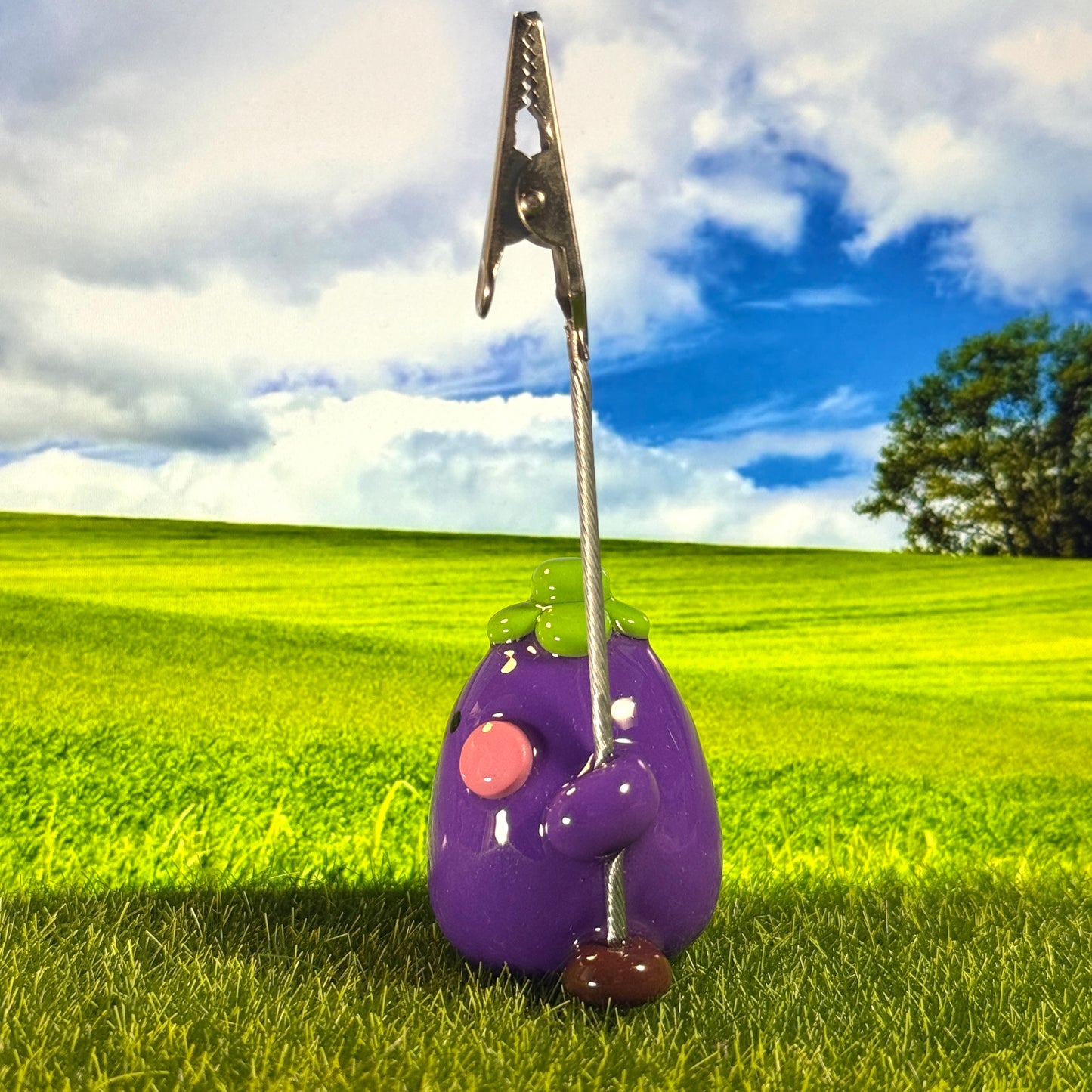 🍆Happy Aubergine Eggplant Friend Memo Holder🍆