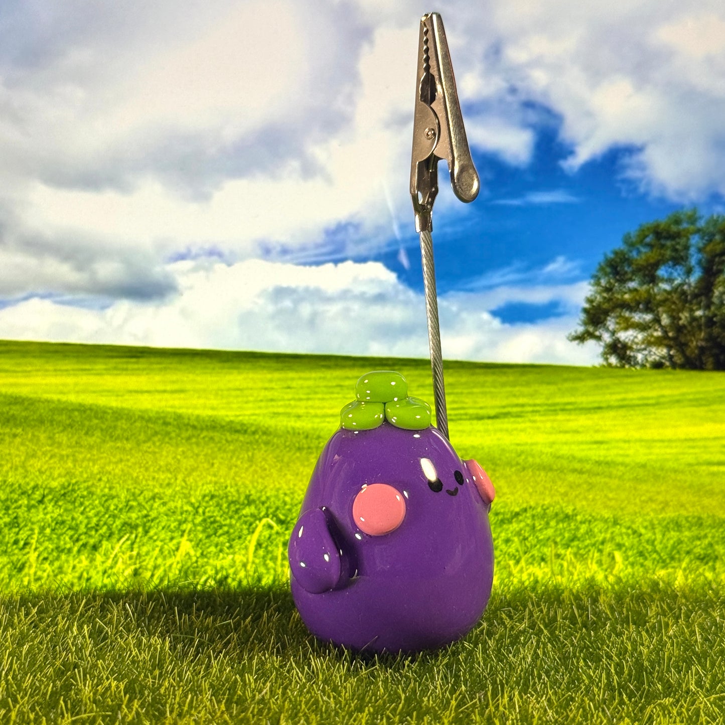 🍆Happy Aubergine Eggplant Friend Memo Holder🍆