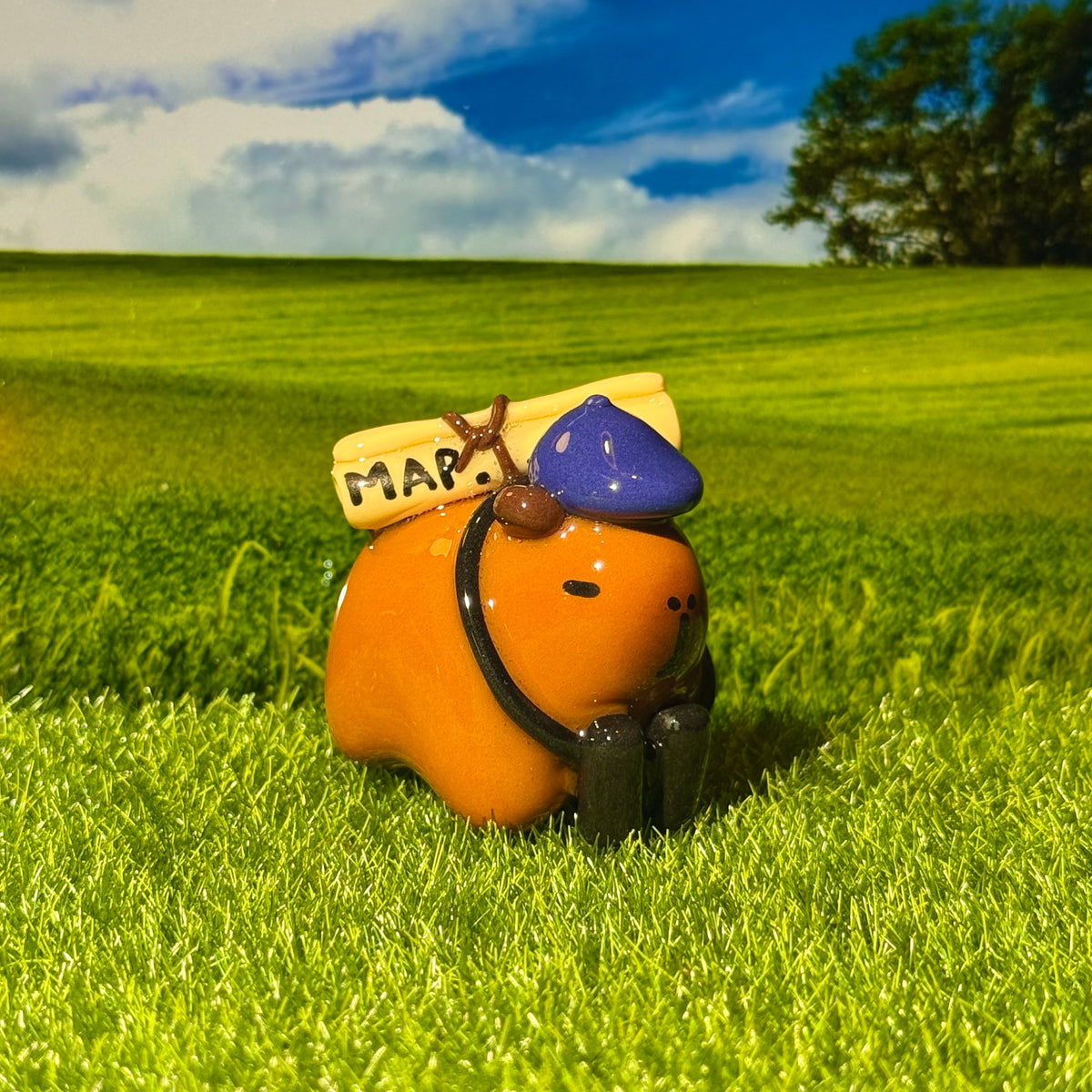 🗺️ Explorer Capybara with Binocular & Map