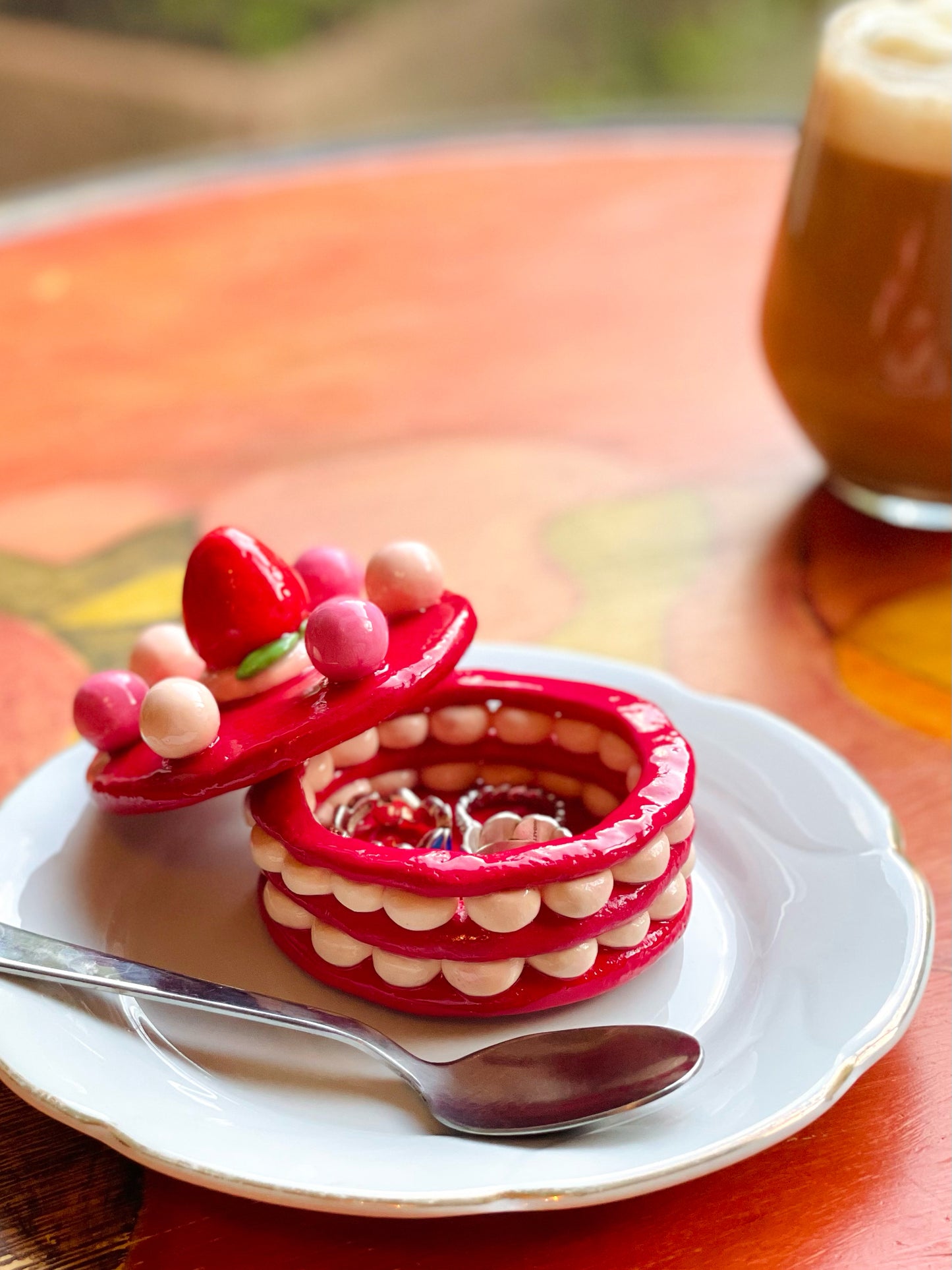 🍓 Red Velvet Cake Jewellery Box 🍰