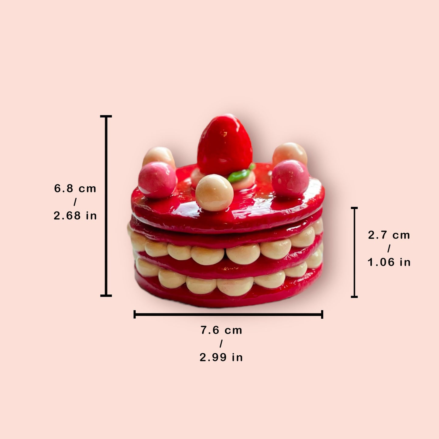 🍓 Red Velvet Cake Jewellery Box 🍰